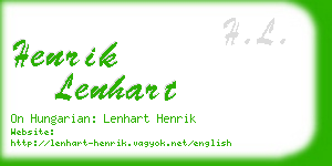 henrik lenhart business card